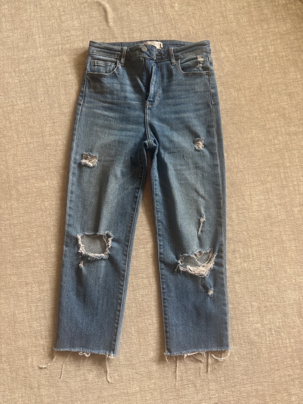 Carly Jean Los Angeles Chrissy Distressed Crop Jeans